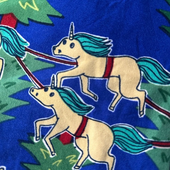 LuLaRoe Holiday Christmas Collection Unicorn Santa Leggings Plus Size 1X TX - Picture 6 of 12